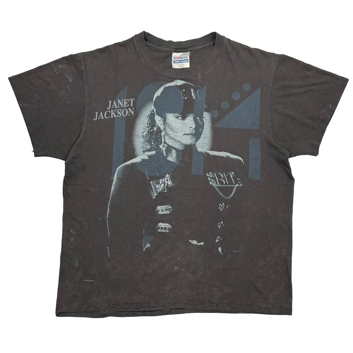 JANET JACKSON 1990 RHYTHM NATION 1814 TOUR HANES LARGE 3777