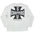WEST COAST CHOPPERS IRON CROSS LONG BEACH CA LS WHITE ALSTYLE LARGE 0513