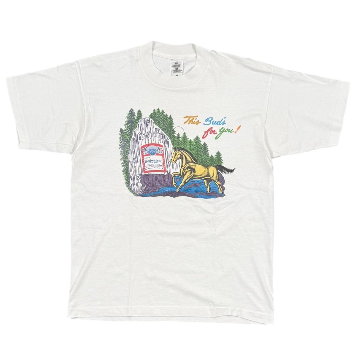 Budweiser This Bud's for you! HORSE WHITE XL 1018