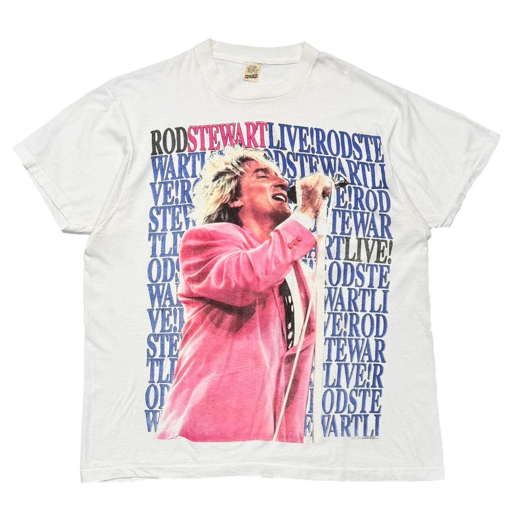 ROD STEWART LOST IN AMERICA TOUR WHITE SCREEN STARS FITS LARGE 8367