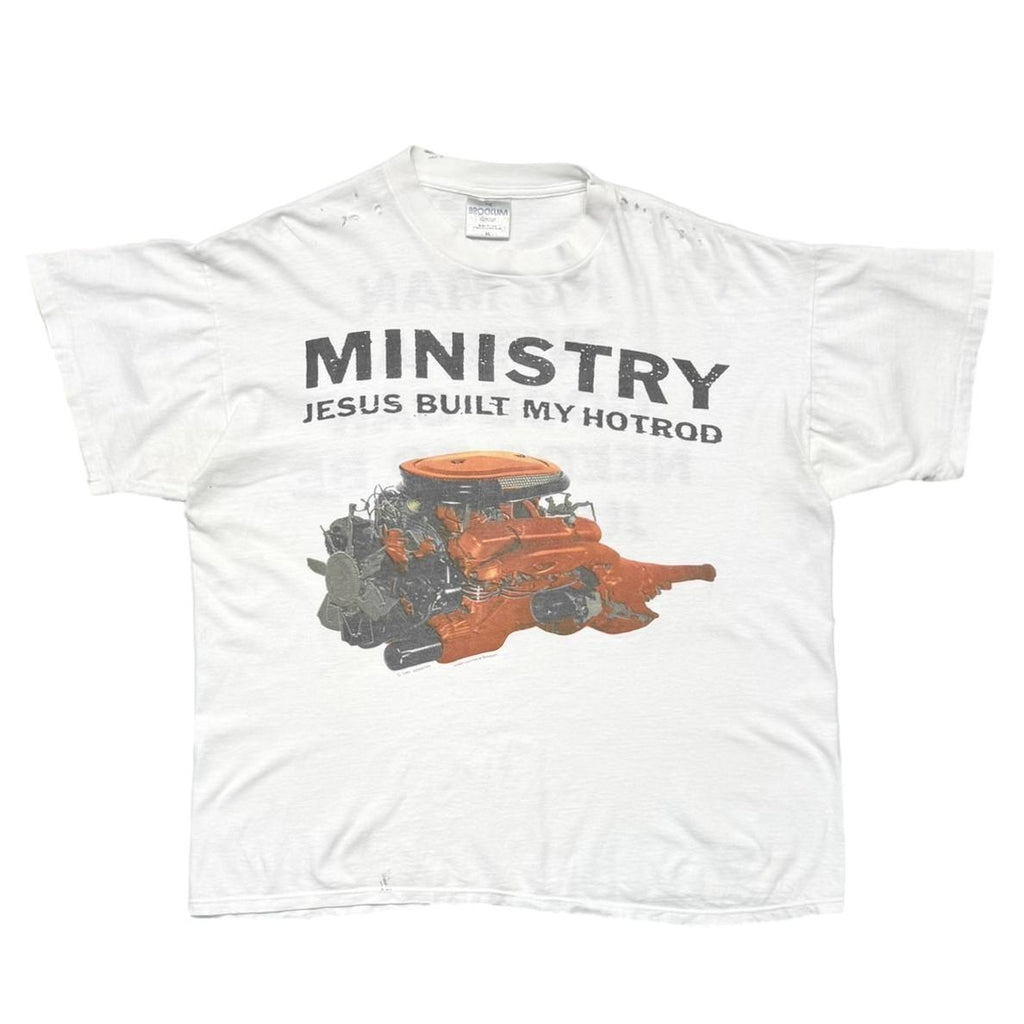 MINISTRY JESUS BUILT HOTROD WHITE BROCKUM XL 0058
