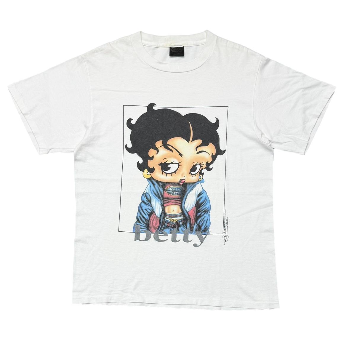 BETTY BOOP 1997 TOMMY HILFIGER PARODY WHITE CHANGES LARGE 4653