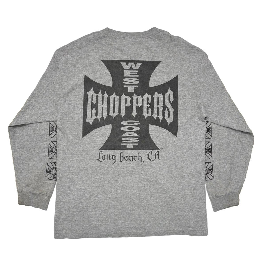WEST COAST CHOPPERS	IRON CROSS LONG BEACH CA ASH GREY LARGE 8454