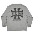 WEST COAST CHOPPERS	IRON CROSS LONG BEACH CA ASH GREY LARGE 8454