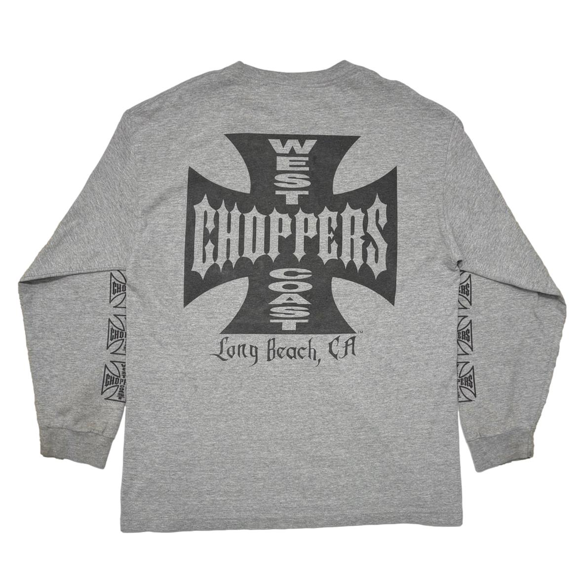 WEST COAST CHOPPERS	IRON CROSS LONG BEACH CA ASH GREY LARGE 8454