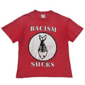 FISH BONE 1991 RACISM SUCKS FADED RED BROCKUM LARGE 9538