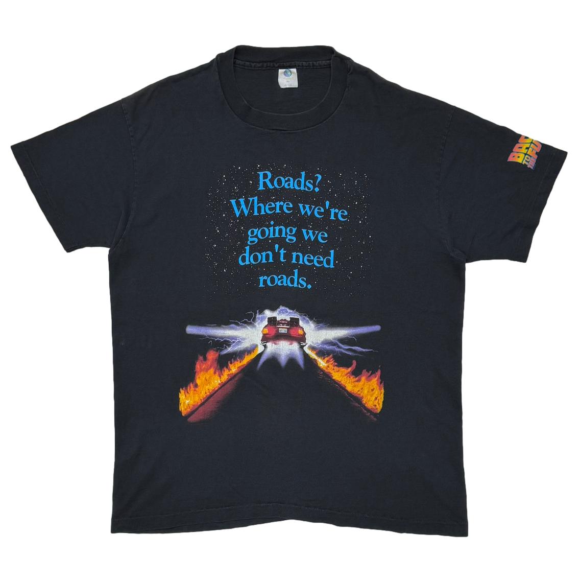 BACK TO THE FUTURE Roads? Where we're going we don't need roads. MOVIE PROMO UNIVERSAL XL 8537