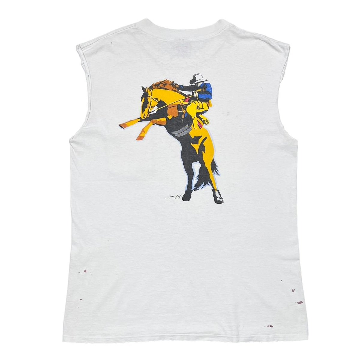 Marlboro WILD WEST MAN POCKET SLEEVELESS WHITE ONEITA XL 3460