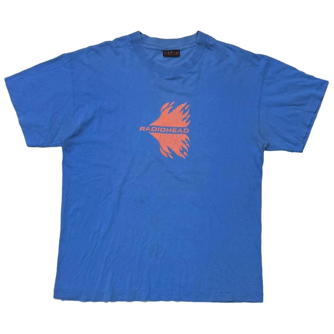 RADIOHEAD 1997 ORANGE LOGO BLUE FITS L-XL 5159