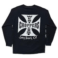WEST COAST CHOPPERS IRON CROSS LS BLACK LARGE 8607