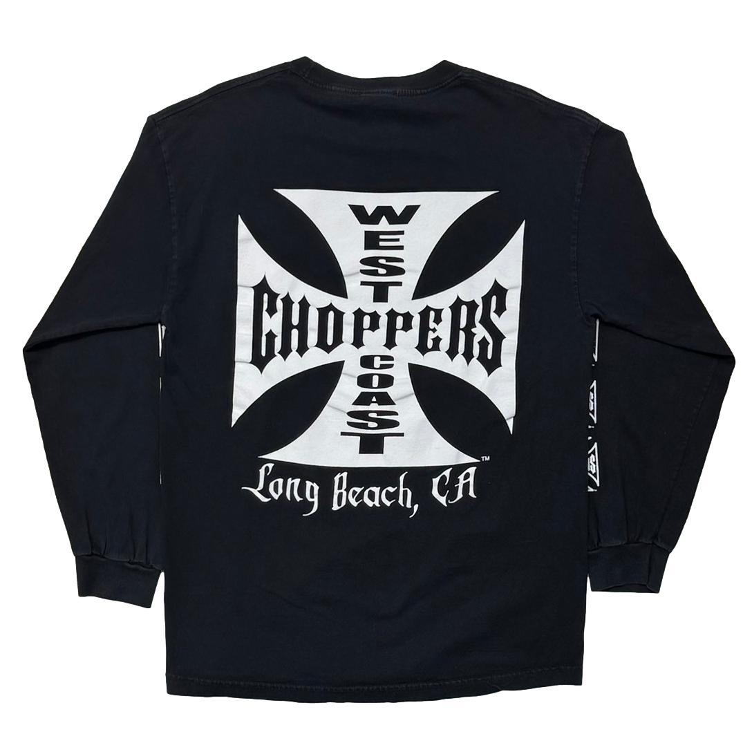 WEST COAST CHOPPERS IRON CROSS LS BLACK LARGE 8607