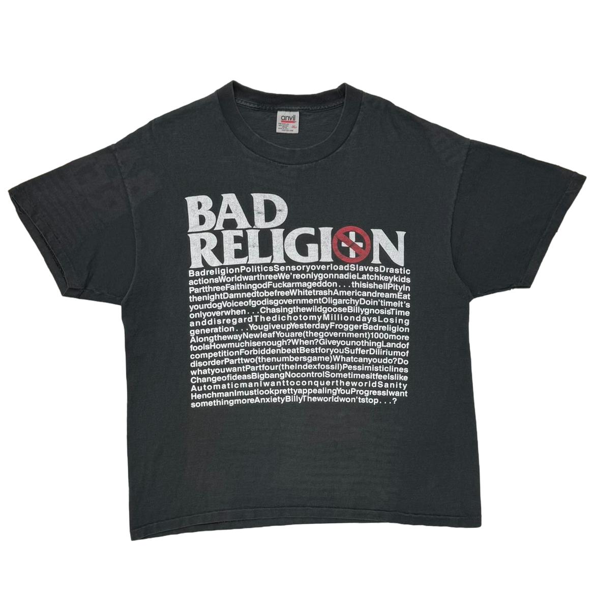 BAD RELIGION DOUBLE SIDE TEXT ANVIL XL 7067