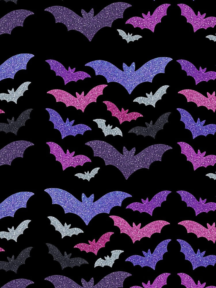 Glitter Bats Pattern – Holographic & Sparkly Halloween Design by Meandmyshop
