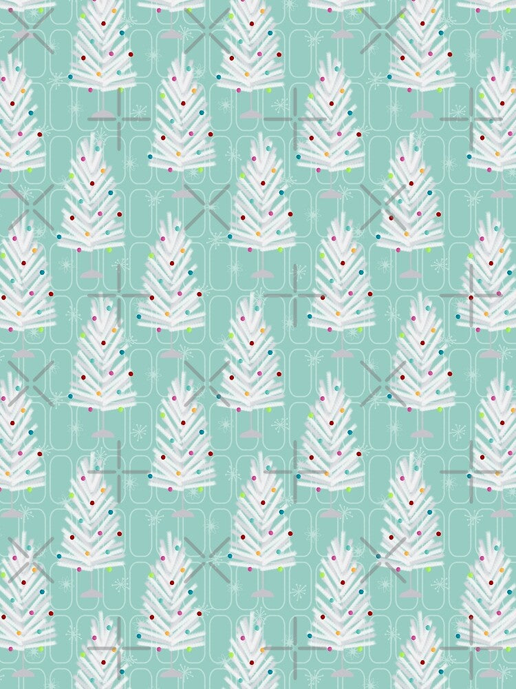 Teal - Retro Mid century Aluminum Christmas Trees by WickedRefined - Nicole Demereckis