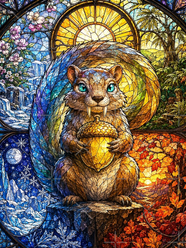 The Prehistoric Squirrel of the Four Seasons – Guardian of the Acorn by Pixel Sakura Gallery