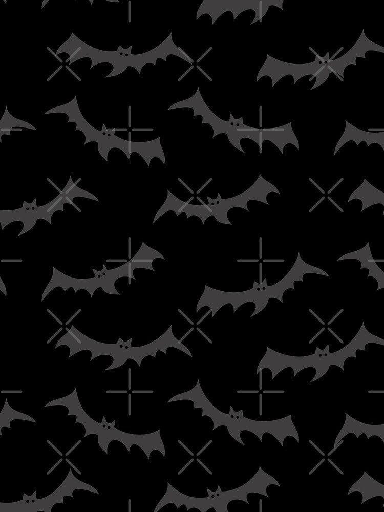 Vintage Cute Halloween Pattern on Black by Carrie Cantwell Art