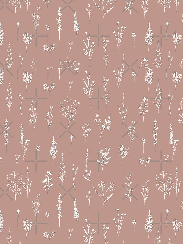 Beige Wildflowers Pattern by Anis Illustration