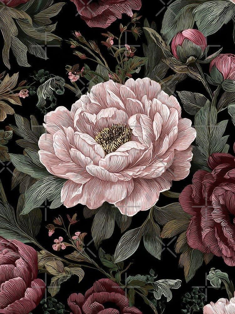 Cozy dark academia peony by scicilysimonee