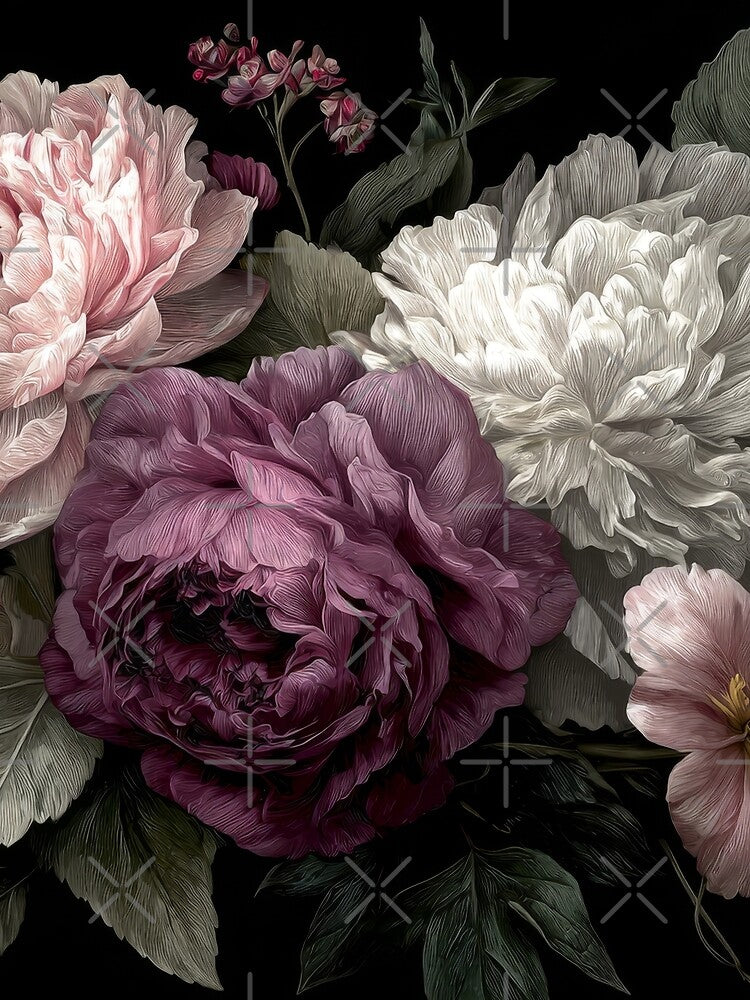 Dark Academia Peony Bouquet by scicilysimonee