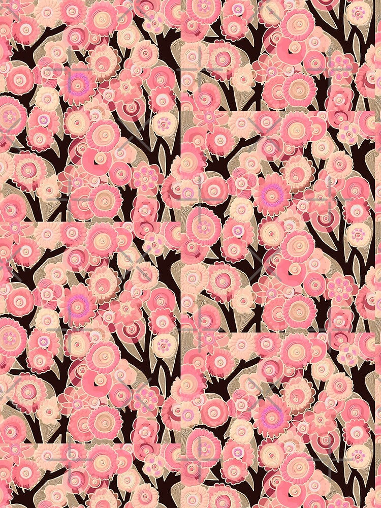 Floodle pastel pink wildflowers by bekki smith
