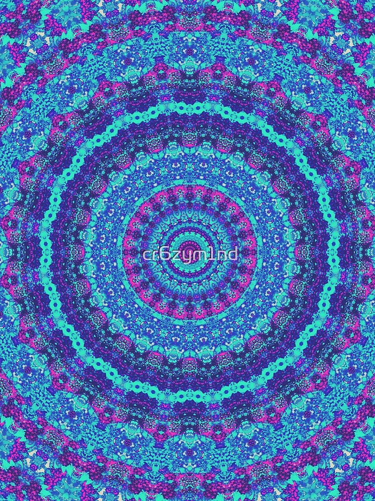 Abstract mandala of friendship in pink and blue. by cr6zym1nd