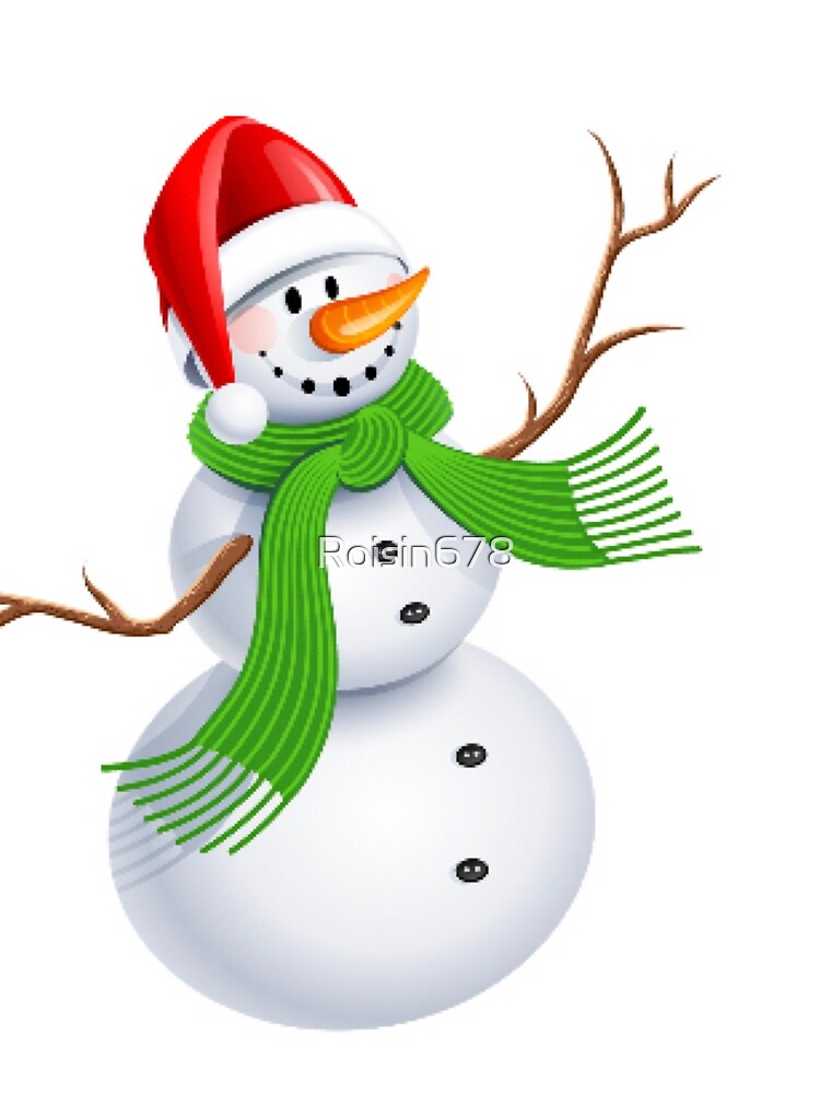 Snowman with green scarf by Roisin678