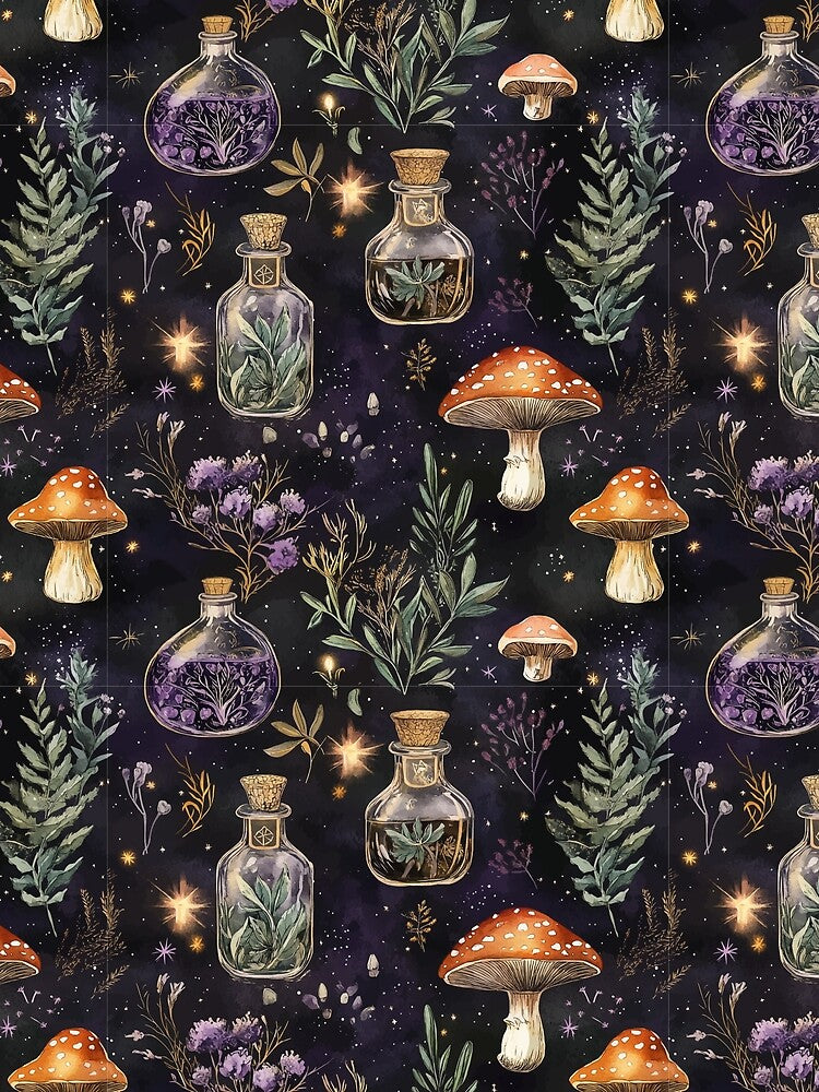 Dark Academia Scholarly Pattern Violet by Lichtisign