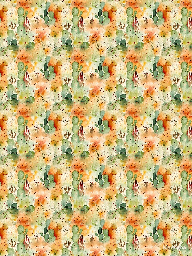 Autumn Fall Cactus Pattern 6 by Magnuna