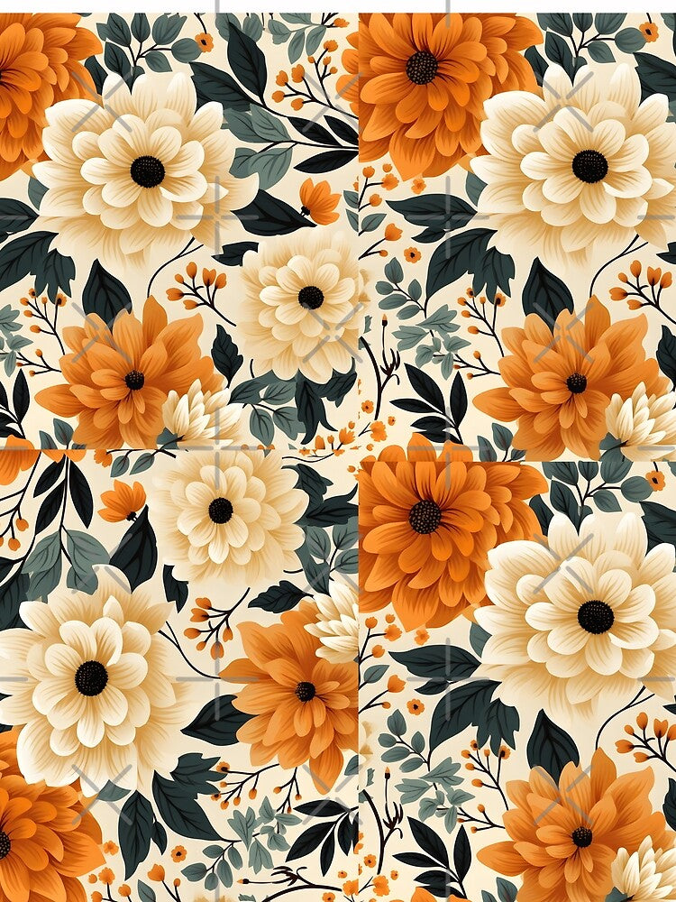 Automn Flowers and Leaves by Kathleen Douglas