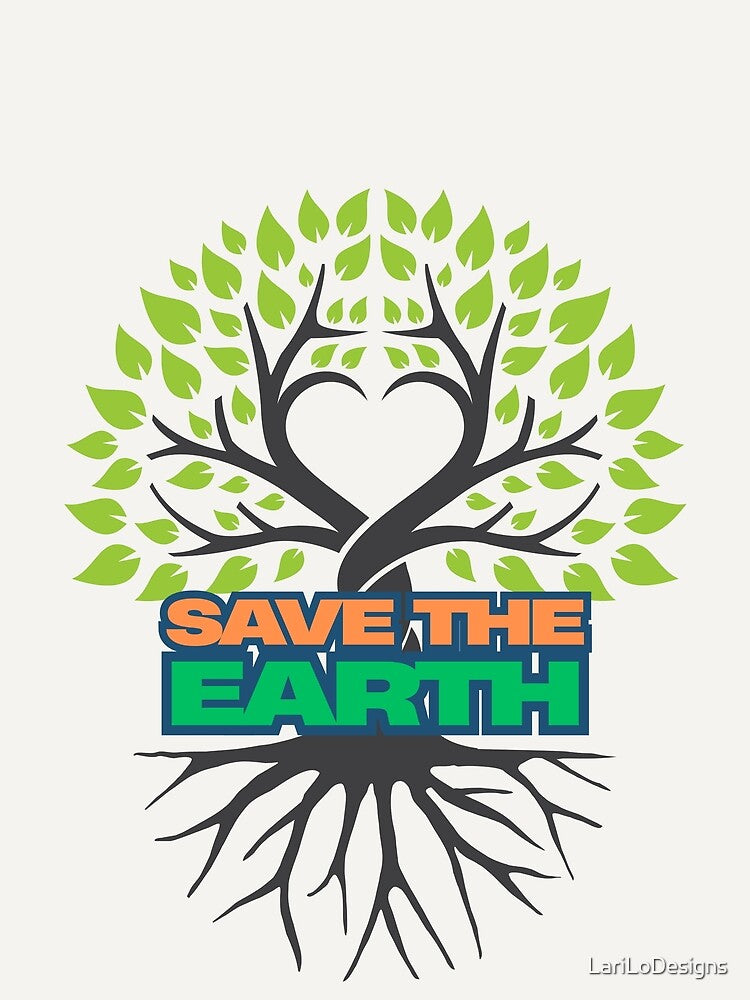 Save the Earth – Eco Warrior Typography Design by LariLoDesigns
