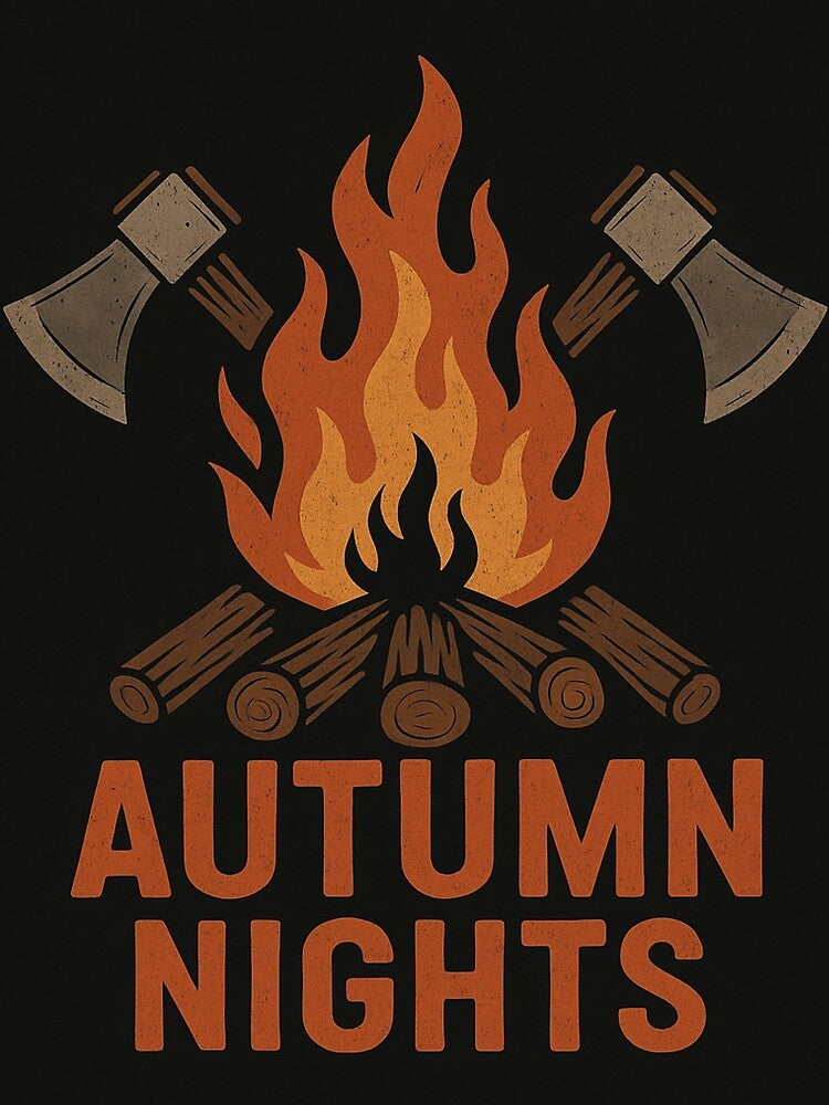 Autumn Nights – Cozy Campfire Bonfire Design by Painted Moon by Luna Bee™