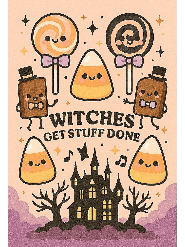 Cute Halloween Candy Characters ,Sweet Spooky Treats by E.D.CH designs.