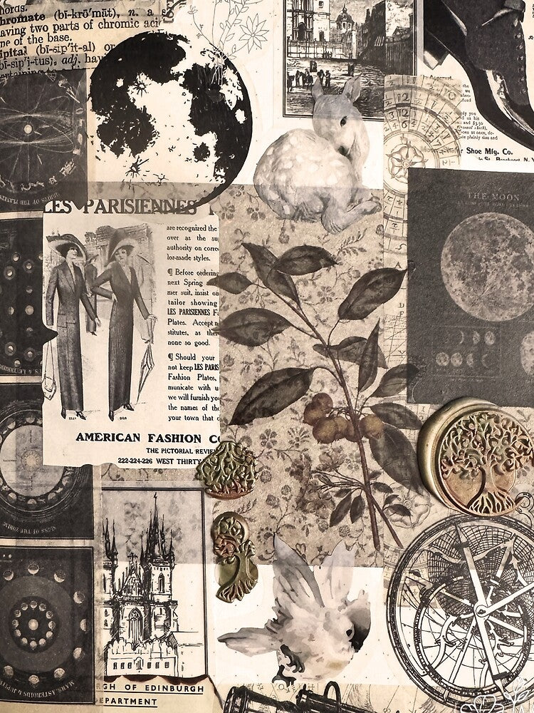 Victorian Newspaper Aesthetic Sticker Collagw by Dreaming-Maiden