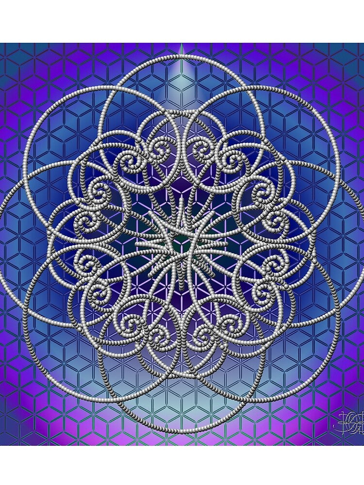 Fibonacci Flower-Chill Square by Robert Hellyer