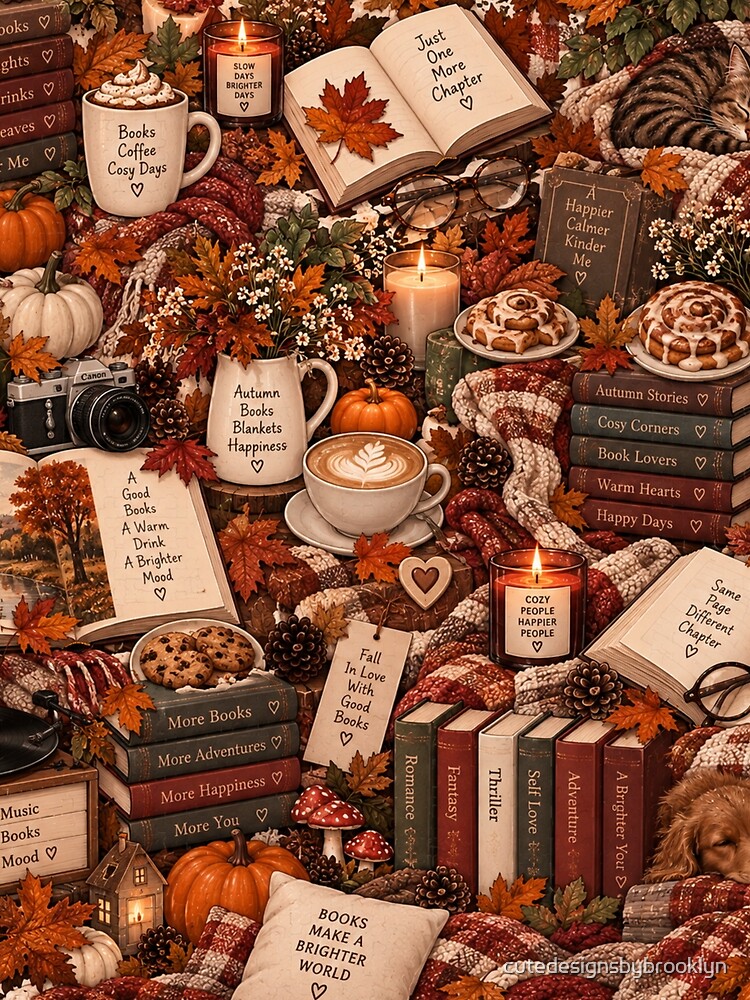 Cozy Autumn Book Nook by cutedesignsbybrooklyn