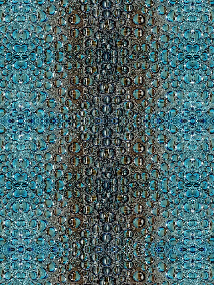 Water Droplets Blue and Brown by RitaMaye