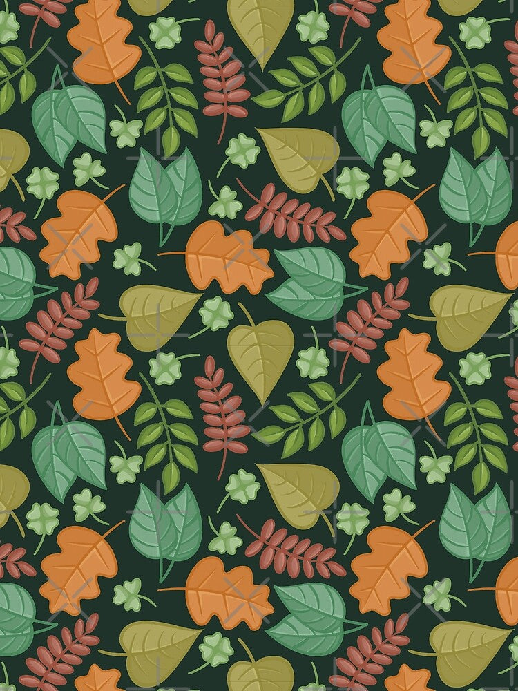 Autumn Leaves - Forest Green by by-lauren