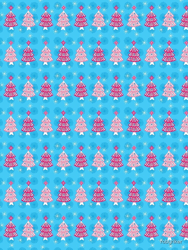 Pop Pink Christmas Trees by robyriker