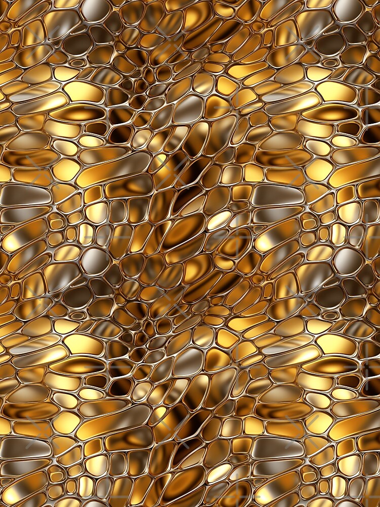 Golden Pebble Stone Pattern | Seamless Design by Aramdesing
