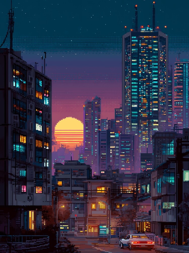 Sunset behind The City by Wrenntheartgo