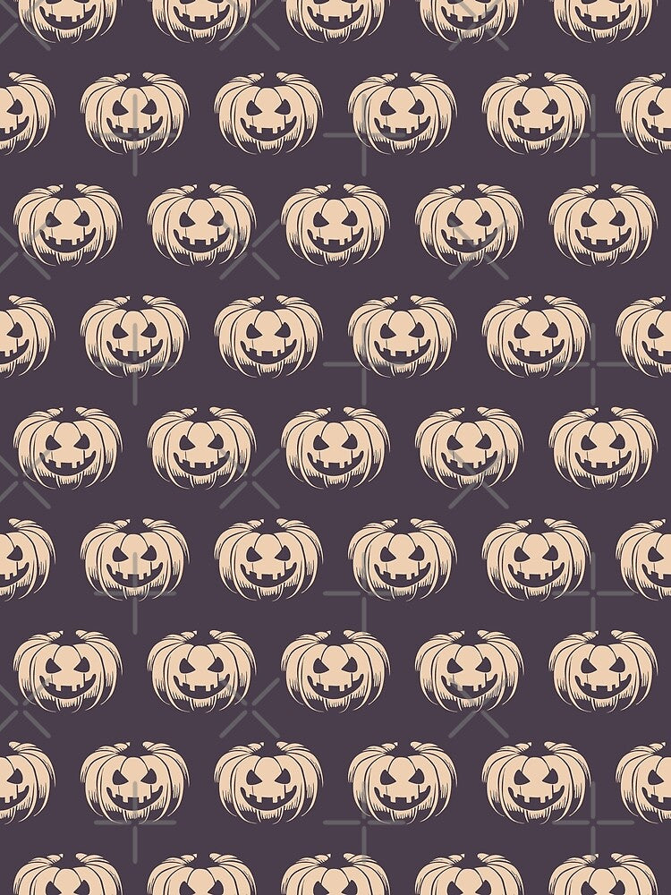 Warm Spooky Pumpkins Halloween Pink Black by Claudia S. Design