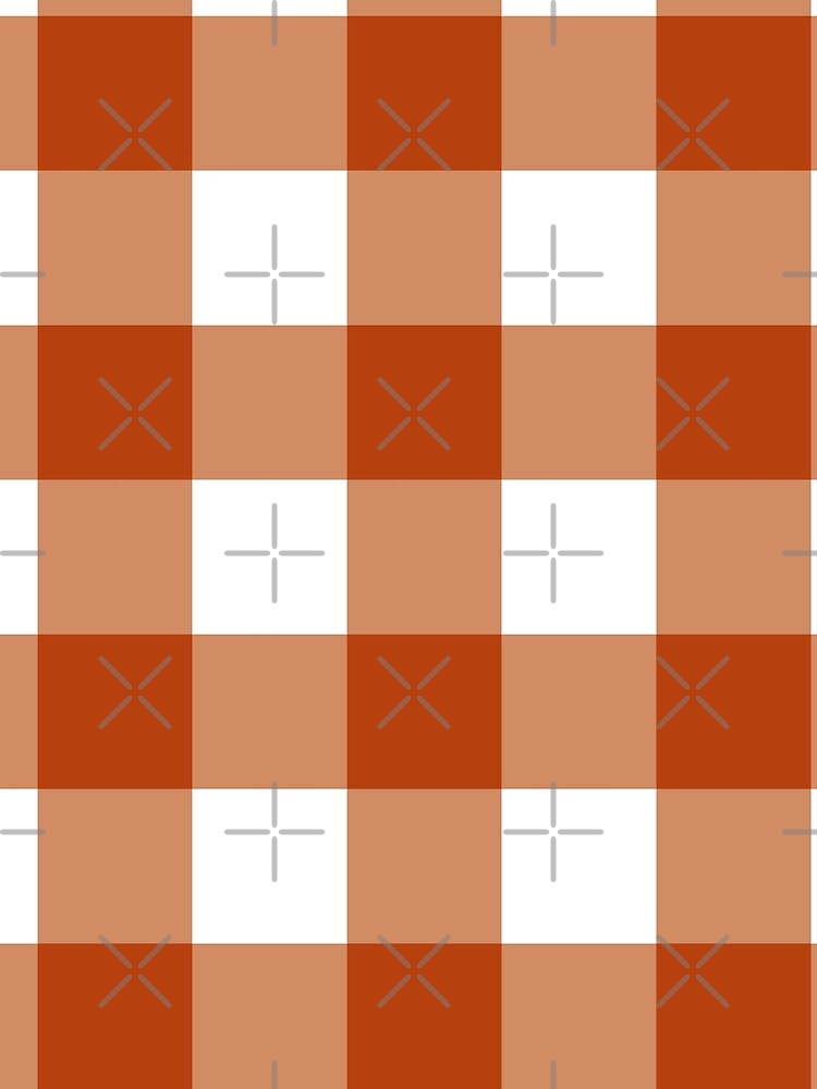 Rust Buffalo Check Seamless Pattern – Cozy Farmhouse Autumn Plaid Design. by SaraSumi