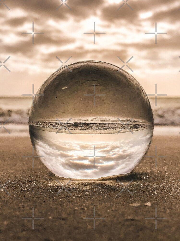 Crystal ball on the beach by Aysa Galaxy
