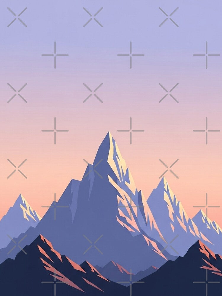 Minimalist Mountain Landscape by TheDenimArt