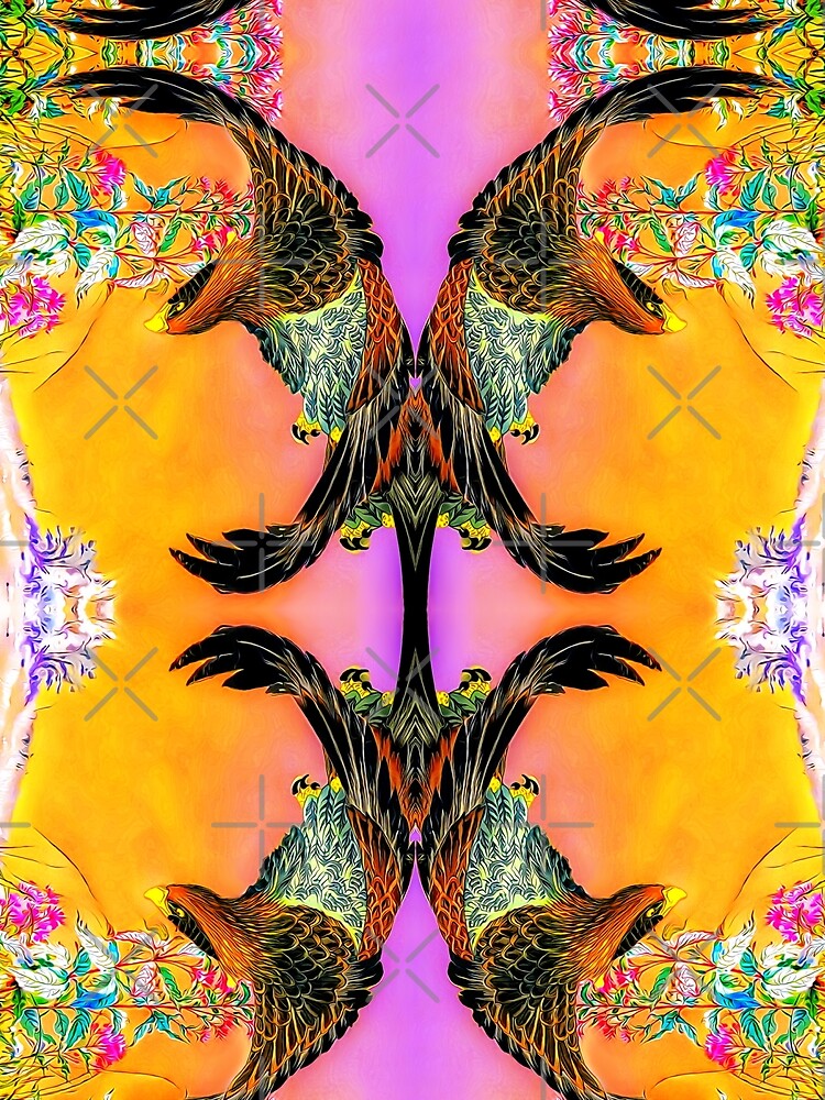 Falcon and Flowers by RitaMaye