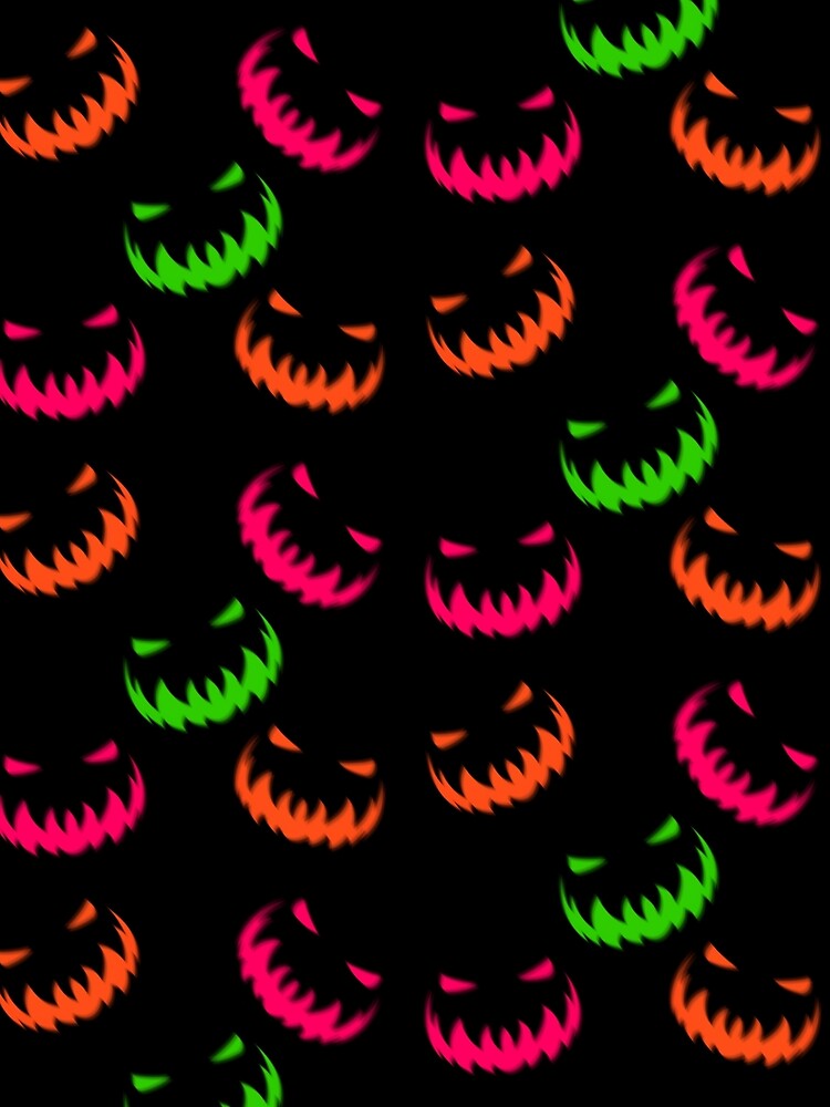 Halloween Pumpkin Pattern In a Motion(Black) by Dipwins-20