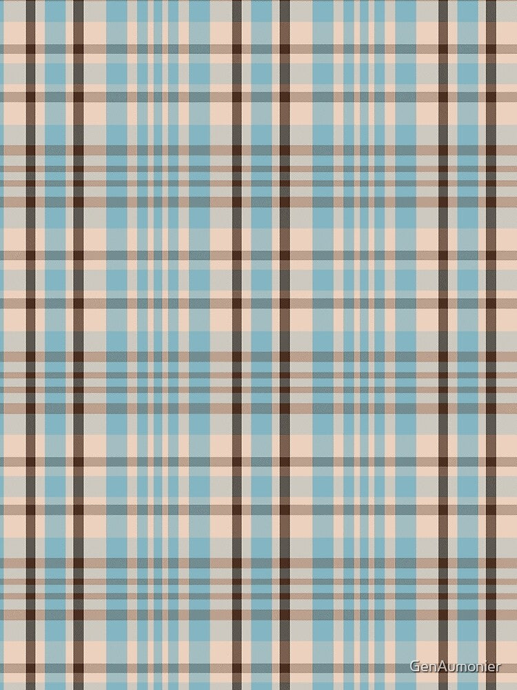 Autumn Aesthetic Sorcha 1 Hand Drawn Textured Plaid Pattern by GenAumonier