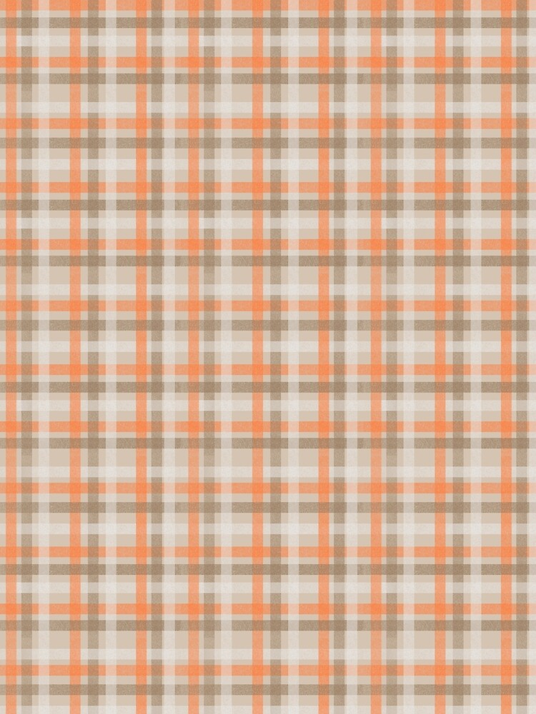 Pumpkin Orange and Wheat Plaid by JaygiesDesign