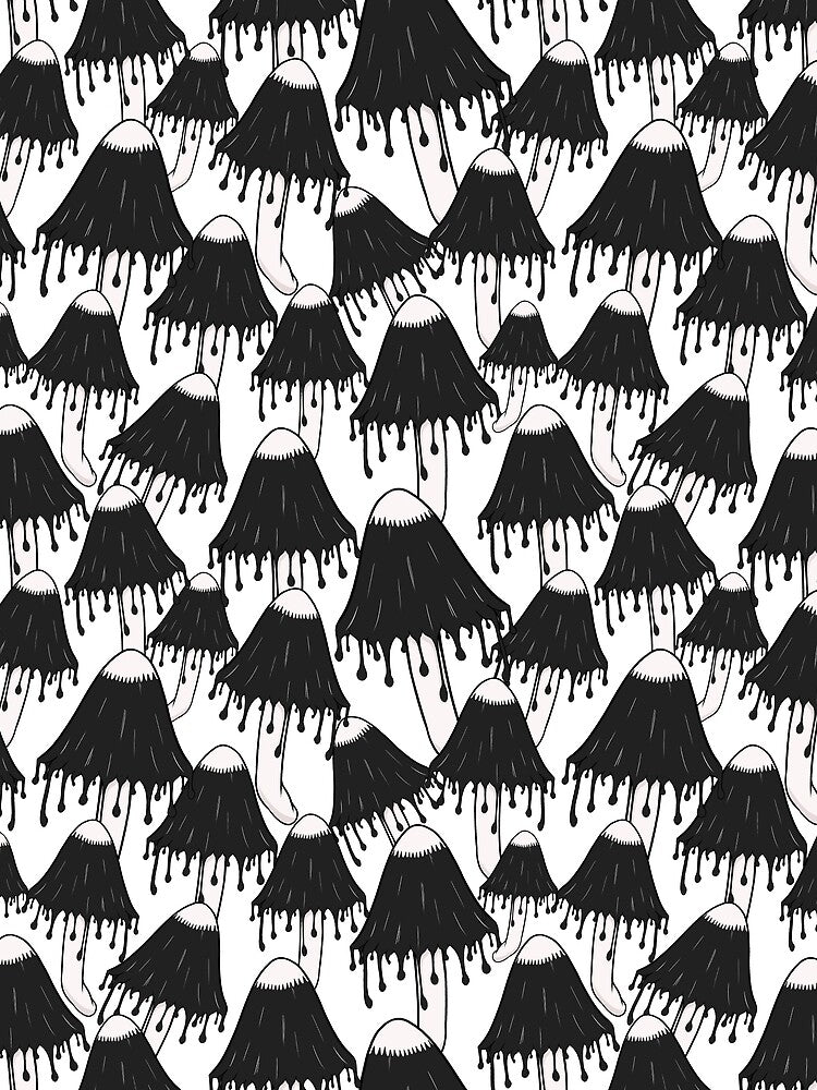 Creepy Mushroom Field Pattern by CreativeDraws42