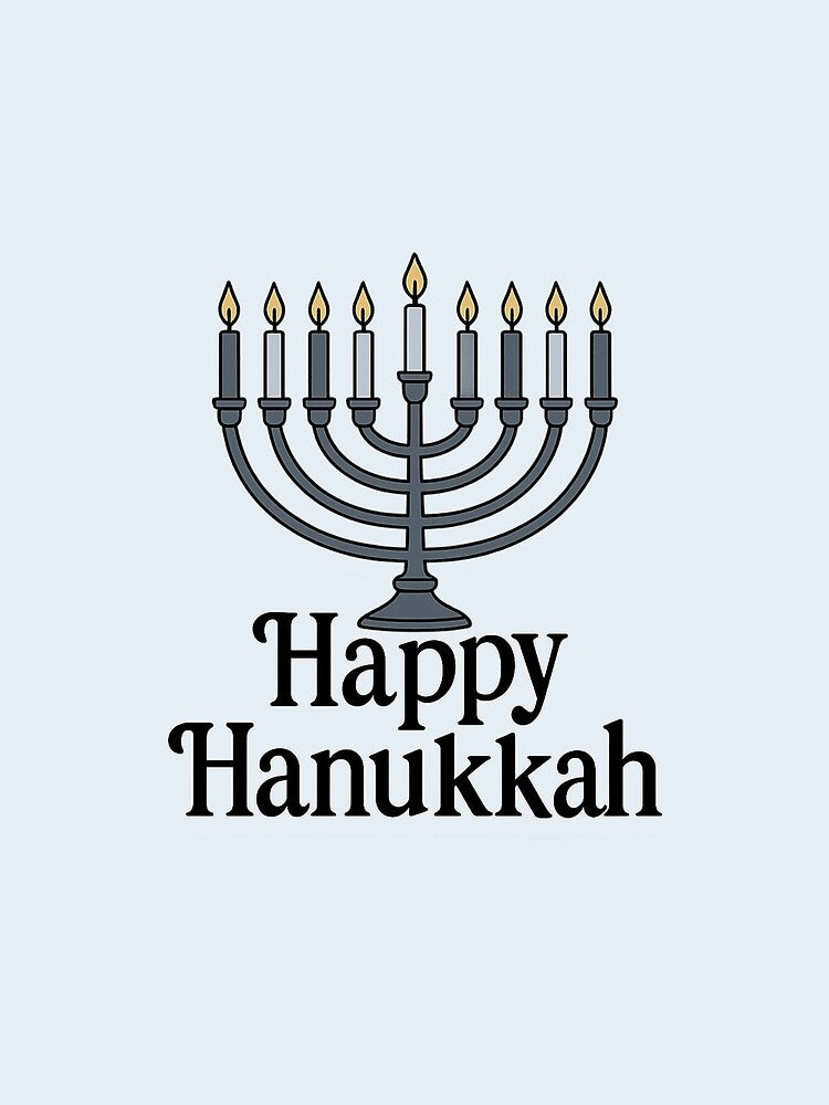 Happy Hanukkah Menorah - Classic Chanukah Holiday by PunchDrop